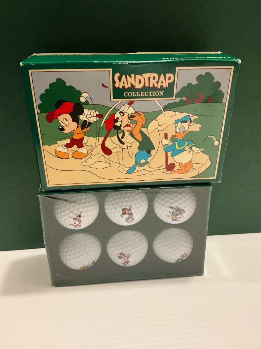 Vintage Disney Sandtrap Collection 6 Character Golf Balls Boxed Set NIB
